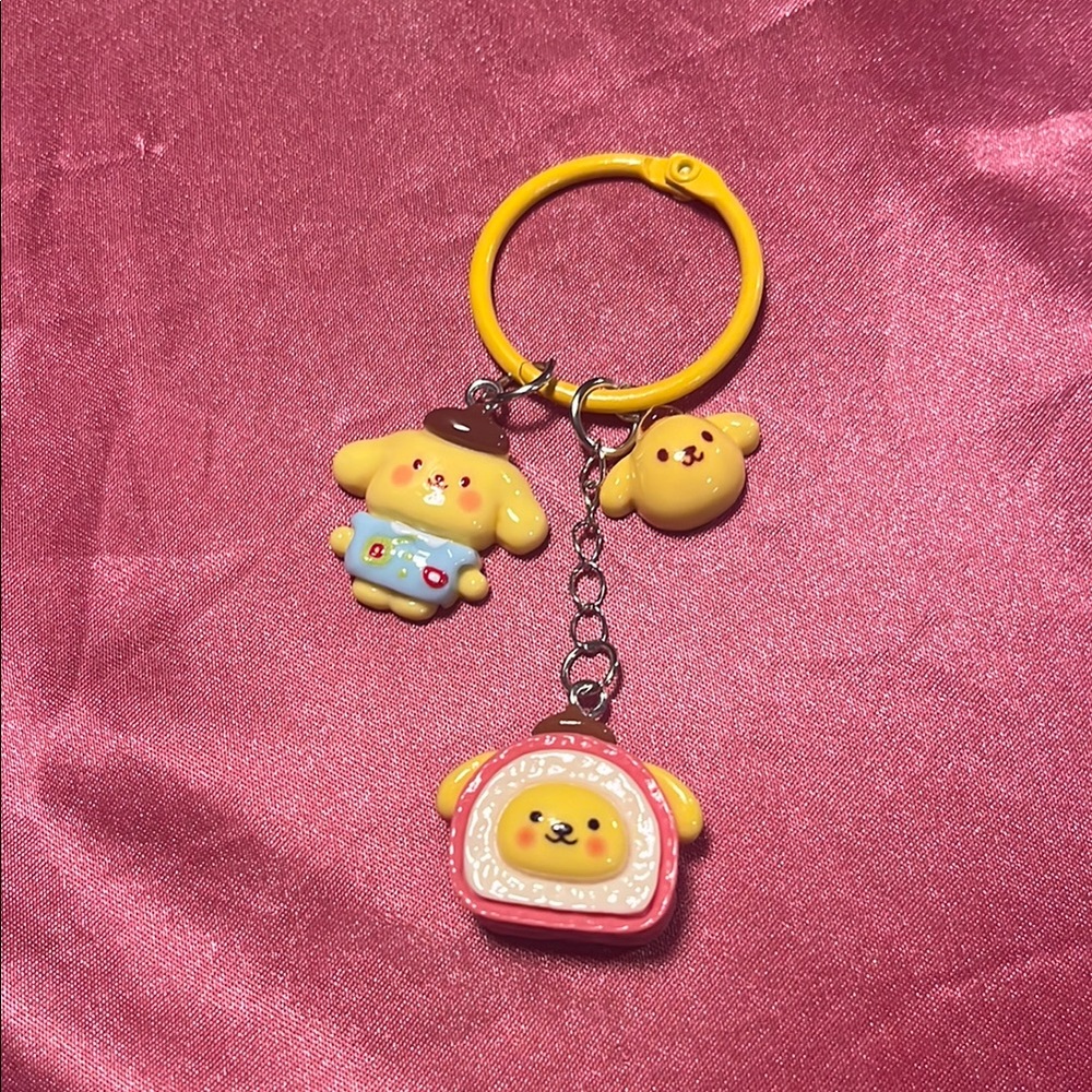 Pompompurin key chain bag charm